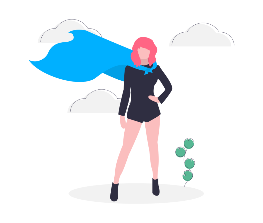 Webデザイナー 活躍する女性のイラスト
